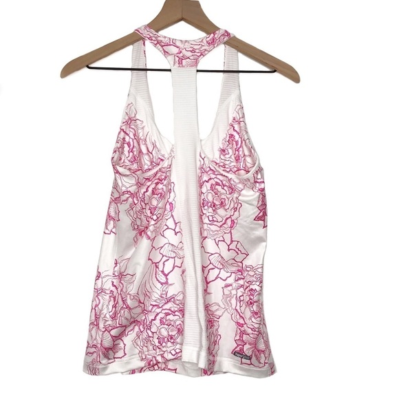 NORTH FACE Tadasana Printed Built In Bra Sport Tank Top M - Picture 3 of 9